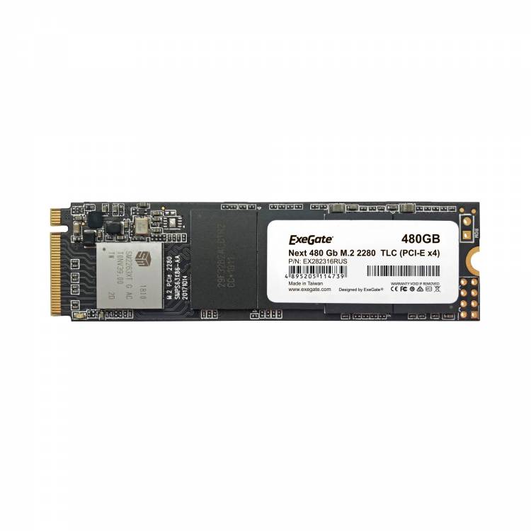 Накопитель SSD  ExeGate KC2000MNext 480 Gb M.2 2280  3D TLC (PCI-E x4) <EX282316RUS>
