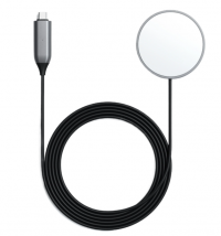 Satechi Беспроводное зарядное устройство Magnetic Wireless Charging Cable. Интерфейс Type-C, длина 1.5м. Цвет: серый космос.