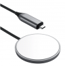 Satechi Беспроводное зарядное устройство Magnetic Wireless Charging Cable. Интерфейс Type-C, длина 1.5м. Цвет: серый космос.