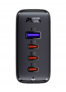 Acefast зарядное устройство A37 PD100W, GaN, 1xUSB-A, 3xUSB-C, цвет: черный