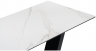 Woodville Стол на тумбе "Иматра" белый мрамор / черный | Ширина - 80; Высота - 76; Длина в разложенном виде - 180; Длина - 140 см
