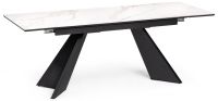 Woodville Керамический стол "Ливи" белый мрамор / черный | Ширина - 80; Высота - 78; Длина в разложенном виде - 200; Длина - 140 см