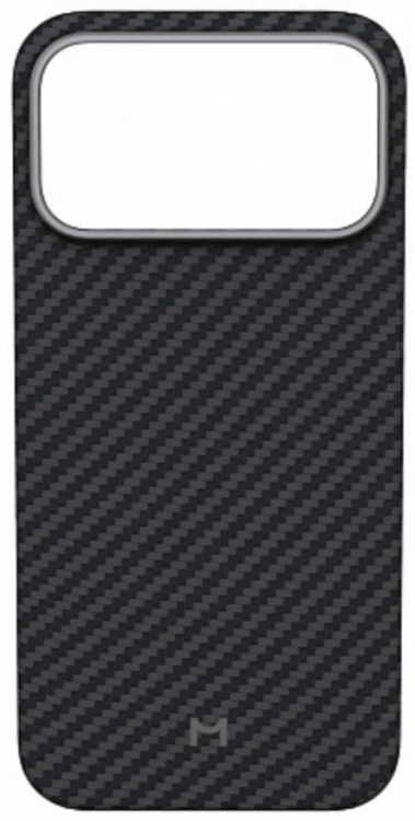 Magssory Чехол для iPhone 17 Pro Max | Поддержка MagSafe | Поддержка беспроводной зарядки | Кевлар+ карбон | Aramid Frame Case Midnight