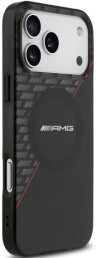 AMG Чехол для iPhone 17 Pro IML Double layer Rhombs Hard Black/Red (MagSafe)