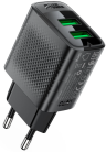 Acefast Сетевое зарядное устройство A86 12W USB-A+USB-A dual port charger (EU). Цвет: черный																			
