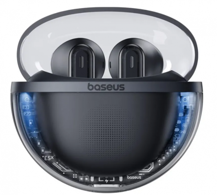Baseus Беспроводные наушники Bowie E5x | Цвет: Черный | Версия Bluetooth: V5.3 | Расстояние связи: 10 метров | Время прослушивания: около 6 часов (70% громкости)
