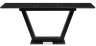 Woodville Стол на тумбе "Иматра" черный мрамор / черный кварц | Ширина - 80; Высота - 76; Длина в разложенном виде - 180; Длина - 140 см