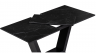 Woodville Стол на тумбе "Иматра" черный мрамор / черный кварц | Ширина - 80; Высота - 76; Длина в разложенном виде - 180; Длина - 140 см