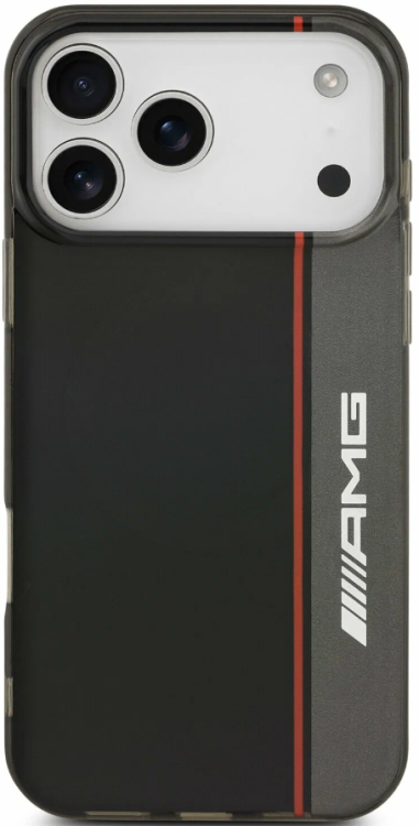 AMG Чехол для iPhone 17 Pro IML Double layer Bow Lines Hard Black (MagSafe)