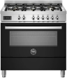 Bertazzoni Варочный центр комбинированный | ВхШхГ: 89.3х89.5х60 см | Режимы работы: 11 | Духовой шкаф: 103 л | Газовые конфорки: 6 шт | PRO96L1ENET