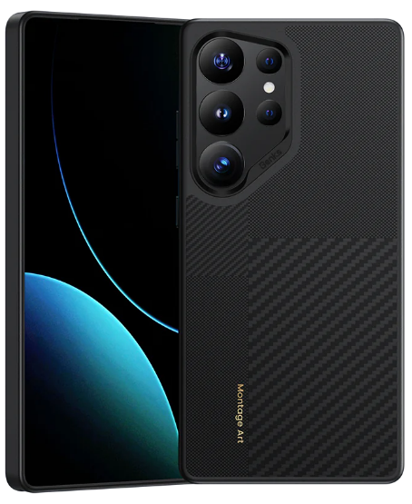 Benks чехол для Samsung Galaxy S25 Ultra | Montage ArmorPro Case built with Kevlar® 600D+1500D | Ц:вет черный кевлар 