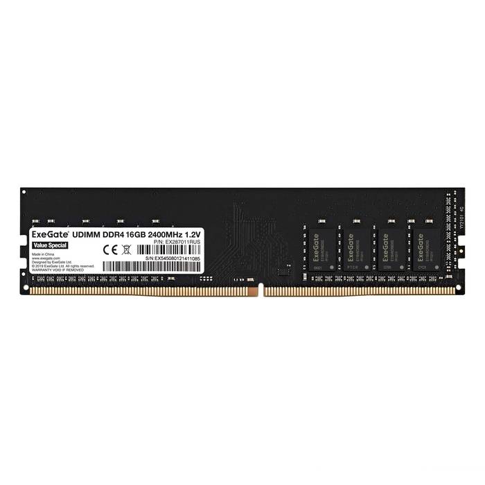 Модуль памяти ExeGate Value Gen36 DIMM DDR4 16GB <PC4-19200> 2400MHz <EX287011RUS>