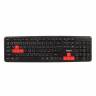 Клавиатура Exegate LY-403, <USB, черная, 105кл, Enter большой, 8 красных клавиш> Color box 264080