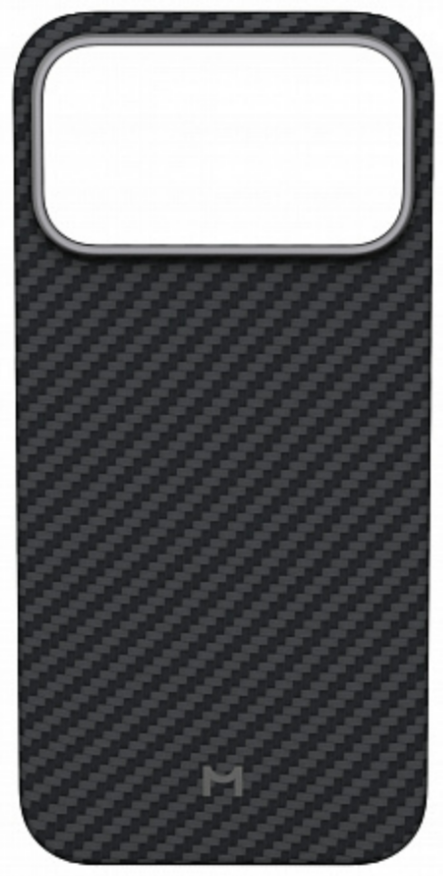 Magssory Чехол для iPhone 17 Pro | Поддержка MagSafe | Поддержка беспроводной зарядки | Кевлар+ карбон | Aramid Frame Case Midnight 