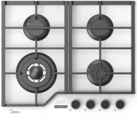 Midea Газовая панель MG697TTGW | | ВхШхГ: 60x51,5x9 см | Материал поверхности панели: Закаленное стекло | Материал решеток: Чугун