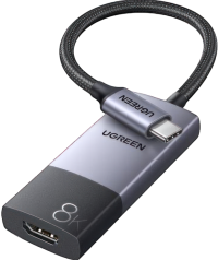 Ugreen Переходник с оплёткой USB-C-HDMI 2.1 | 8K@60Hz | 15см | Поддержка 4K UHD | CM491 (85320), Space Gray
