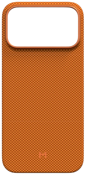 Magssory Чехол для iPhone 17 Pro | Совместимость с MagSafe | Aramid Frame Case Pixel Orange