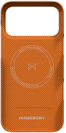 Magssory Чехол для iPhone 17 Pro | Совместимость с MagSafe | Aramid Frame Case Pixel Orange