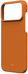 Magssory Чехол для iPhone 17 Pro | Совместимость с MagSafe | Aramid Frame Case Pixel Orange