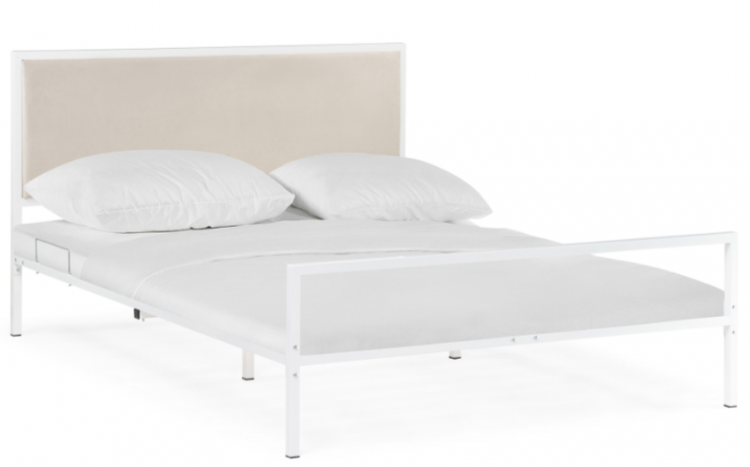 Woodville двуспальная кровать "Азет 1" , 160см*200см ,  белый / light beige , страна производства - Россия / 552921