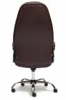 Tetchair Кресло BOSS люкс (хром) кож/зам, коричневый/коричневый перфорированный, 36-36/36-36/06 9816