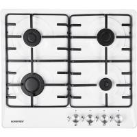 Варочная поверхность NORDFROST HS 6040 W  | конфорок - 4 шт, решетки - эмалированный металл, электроподжиг | 10х58.5х51 см