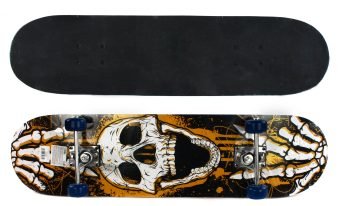Скейтборд Skull 79х20 см, PVC колеса