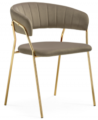 Woodville Стул на металлокаркасе "Kamelia 1" капучино / золотистый | Ширина - 60; Глубина - 52; Высота - 79 см