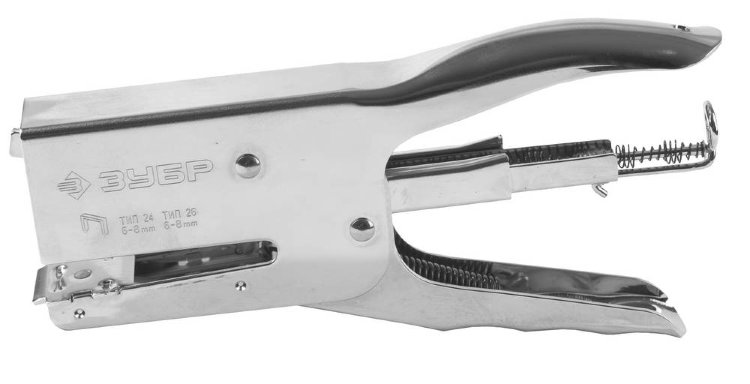 Зубр Профессионал 31550 Степлер усиленный для картона "T-24", тип: плайер, 24 (6 - 8 мм) 26 (6 - 8 мм)