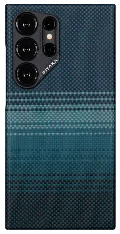 Pitaka Чехол для Samsung Galaxy S24 Ultra Fusion Weaving MagEZ 4 | Ультратонкий 1мм | Цвет: Синий (Moonrise)