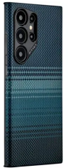 Pitaka Чехол для Samsung Galaxy S24 Ultra Fusion Weaving MagEZ 4 | Ультратонкий 1мм | Цвет: Синий (Moonrise)