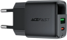Acefast A116  GaN Сетевое зарядное устройство USB/Type-C | 35W | QC3.0 | PD | 2 порта | С дисплеем 