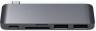 Satechi USB-хаб Type-C USB 3.0 Passthrough Hub для Macbook 12". Порты: 1x USB-C, 2 x USB 3.0, SD, microSD. Цвет серый космос.	