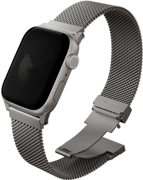Uniq Ремешок для Apple Watch 49/46/45/44 mm Dante PRO Strap Mesh Steel, Titanium Silver