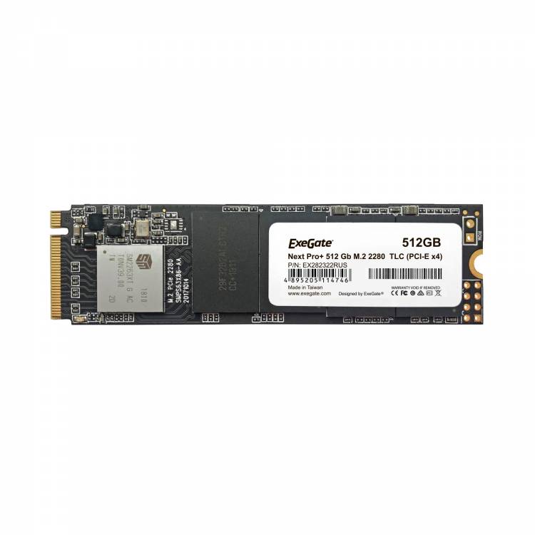 Накопитель SSD  ExeGate KC2000MNextPro+ 512 Gb M.2 2280  3D TLC (PCI-E x4) <EX282322RUS>