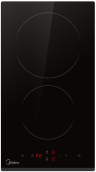 Midea Варочная стеклокерамическая поверхность MCH32107 | ВхШхГ: 5,5x28,8x52 см | 9 Уровней мощности | Мощность конфорок, Вт: 1200, 1800