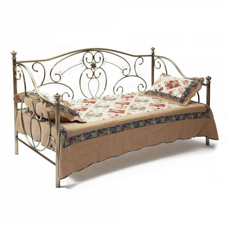 Tetchair Кровать металлическая JANE 90*200 см (Day bed), Античная медь (Antique Brass) 9725