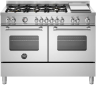 Bertazzoni Варочный центр | ВхШхГ: 89.3х119.5х60 см | Очистка: каталитическая | Количество духовок: 2 | Количество конфорок: 7 | MAS126G2EXT