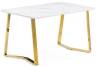 Notta Керамический стол SELEN 140х80х77 белый мрамор / золото