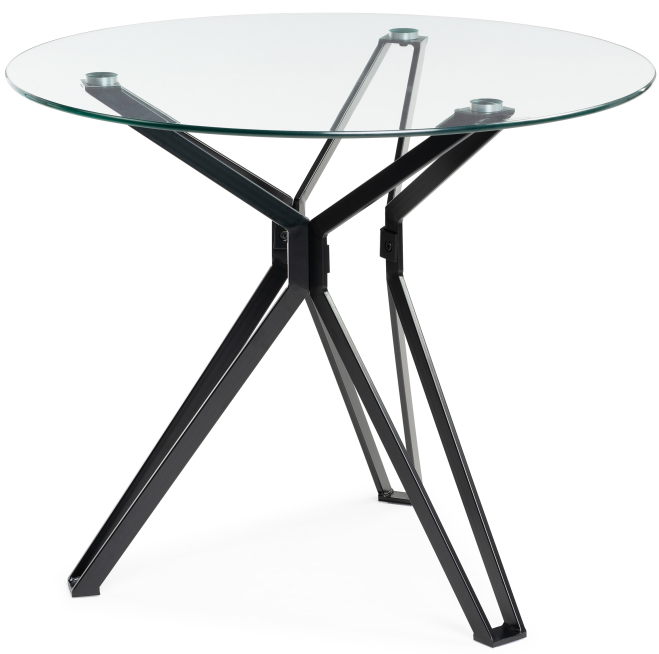 Woodville Стеклянный стол "Roko" 80 черный | Ширина - 80; Высота - 75; Длина - 80 см