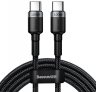 Baseus Кабель USB-C Cafule | Цвет: Черный/Серый | Вид быстрой зарядки: PD2.0 | Мощность: 100Вт | Разъемы: Type-C - Type-C | Длина кабеля: 2м
