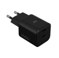Magssory Сетевое зарядное устройство | Nano Pro 100W, GaN | 2 порта: USB-C | Быстрая зарядка, black