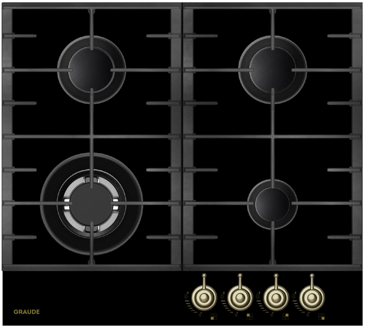 Graude GSK 60.1.S Газовая варочная панель | 2 конфорки, эмалированная поверхность, черный цвет | 5.5x58.2x50 см