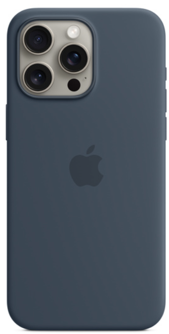 Silicone Case для iPhone 15 Pro Max с MagSafe/ Чехол силиконовый/ Storm Blue