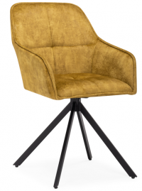 Woodville Кресло "Дакота" крутящиеся желтое | черное | Ширина - 67; Глубина - 70; Высота - 86 см