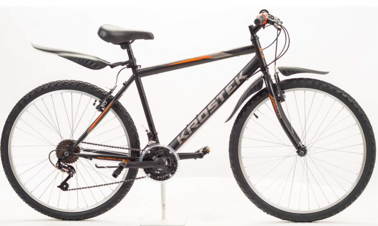 KROSTEK горный велосипед IMPULSE 603 | Размер колеса - 26 | Размер рамы - 18.5 | Максимальный вес велосипедиста 110 кг | Рост велосипедиста 175-185 | Количество скоростей - 21 | Стальная рама | Задний переключатель - Shimano TY-21 |