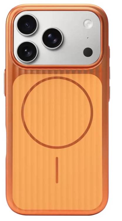 Чехол для iPhone 17 Pro Max с MagSafe,  не оставляет отпечатки, защита камеры, Orange