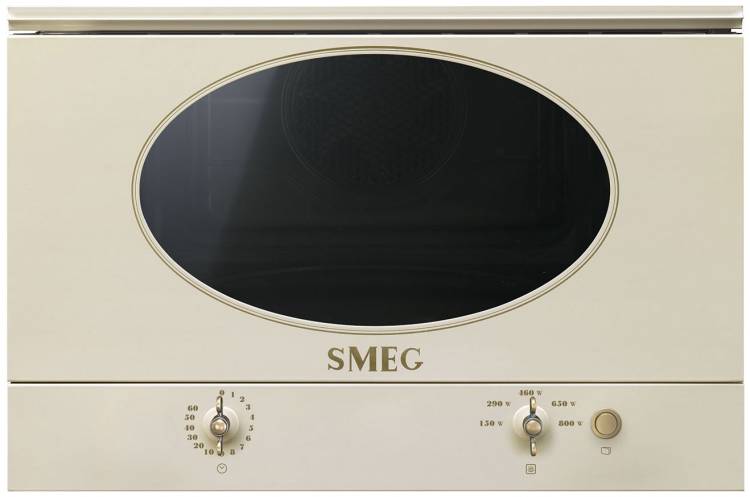 Smeg встраиваемая микроволновая печь | MP822NPO | Coloniale | объем: 22 л | 39x59.5x33.4 см | кремовый