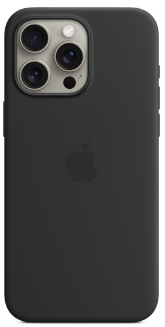 Silicone Case для iPhone 15 Pro с MagSafe/ Чехол силиконовый/ Black