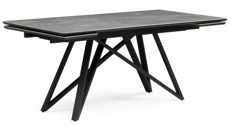 Woodville Керамический стол Вилсон | Ширина - 89 см; Высота - 75 см; Длина в разложенном виде - 220 см; Длина - 160 см